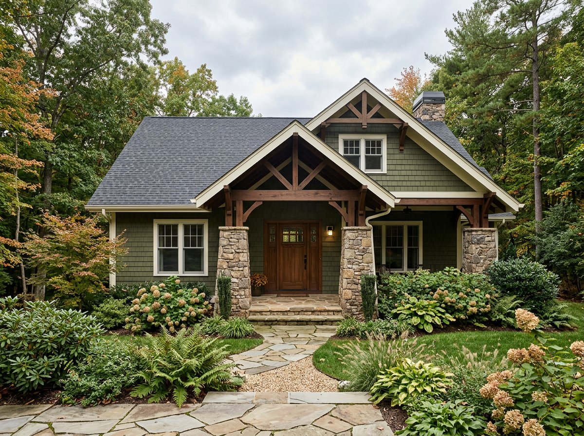 Concept rendering of a traditional craftsman exterior restoration